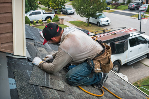 Professional Flat Roof Repair technician working in Hazelwood, NC